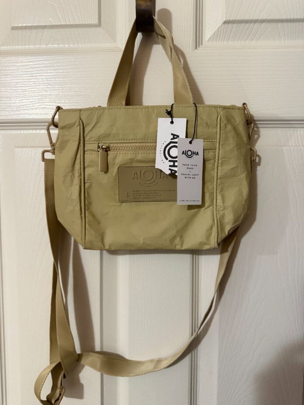ALOHA Collection Monochrome Crossbody Dune Tan Bag NWT